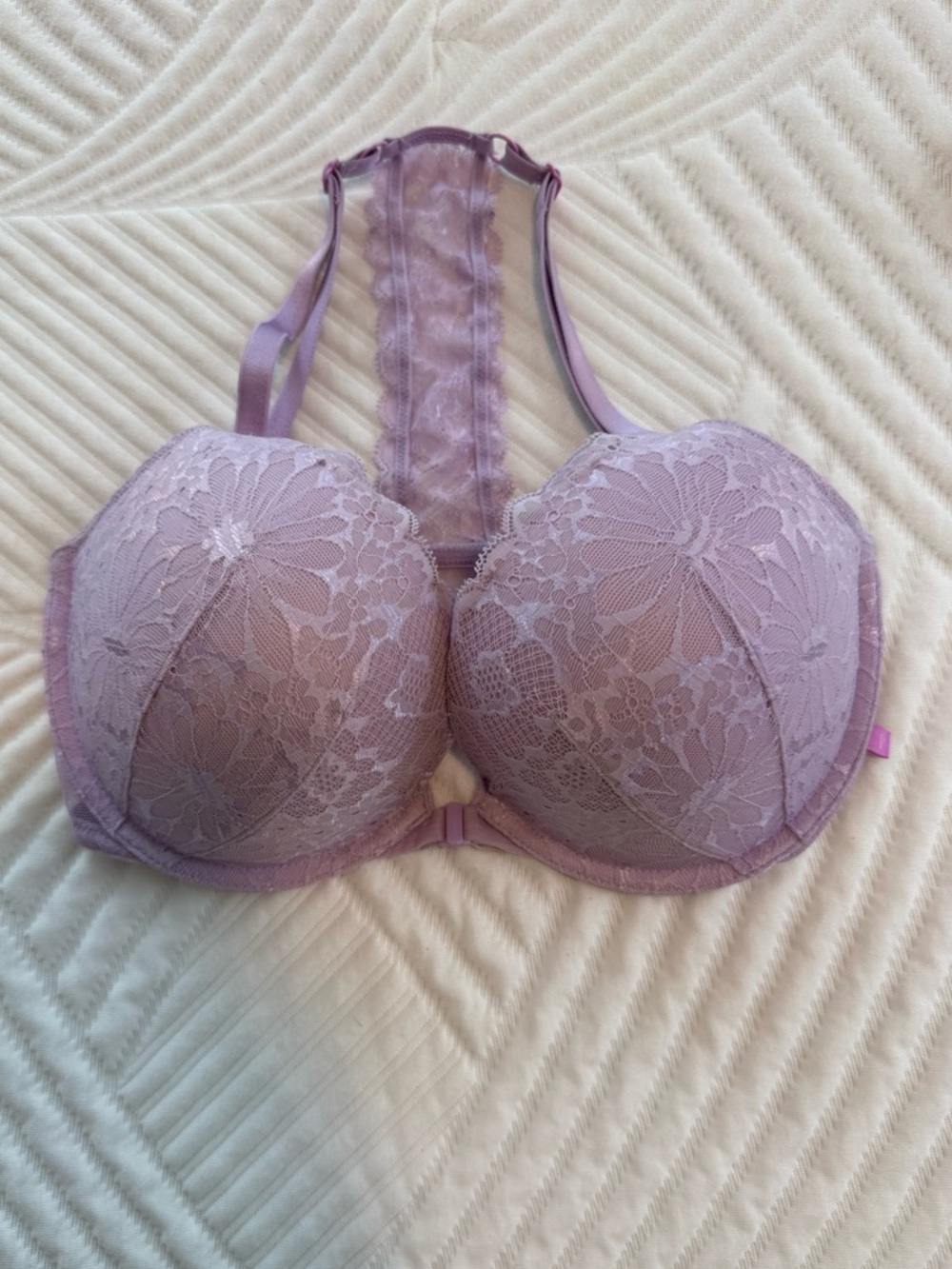 Victoria's Secret Lilac Lace Racerback Push-Up Bra